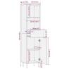 Solid Wood Mango Bathroom Cabinet - 38x33x160 cm