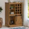  Wine Cabinet HALDEN with Wine Racks and Sliding Door Pine Colour natural Quantity in Package 1 Number of 