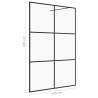 Walk-in Shower Wall with Clear Glass 140x195 cm - Black