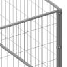 Dog Kennel Silver 8 m² Steel - Durable Outdoor Cage