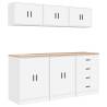 6 Pcs White Garage Cabinets - Organise Your DIY Tools