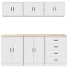 6 Pcs White Garage Cabinets - Organise Your DIY Tools