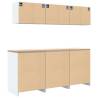 6 Pcs White Garage Cabinets - Organise Your DIY Tools