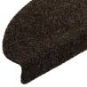 Self-Adhesive Stair Mats 20 pcs Dark Brown - Safe & Stylish