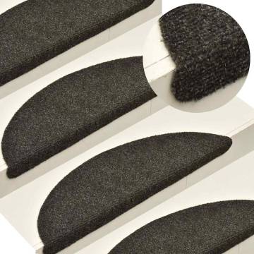 Self-Adhesive Stair Mats (30 pcs) - Anthracite - 65x21 cm