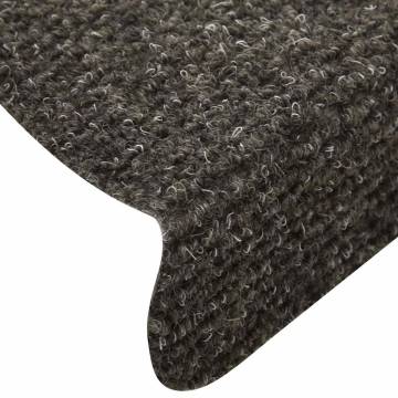 Self-Adhesive Stair Mats (30 pcs) - Anthracite - 65x21 cm