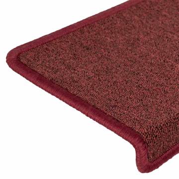 Stair Mats 30 pcs Matte Red - Non-Slip & Washable | Hipo Market