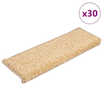 30 pcs Brown Stair Mats - Non-slip & Washable | Hipomarket