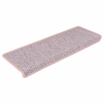 Stair Mats Self-adhesive Sisal-Look 30 pcs Red | HipoMarket