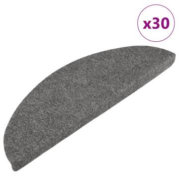 Self-Adhesive Stair Mats - 30 pcs Grey | HipoMarket