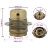 Buy Lamp Holders 2 pcs Bronze E27 - Vintage Style Light Fixtures