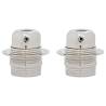 Satin Nickel E27 Lamp Holders - 2 pcs for Stylish Lighting