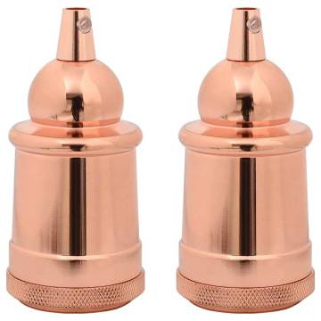 Rose Gold E27 Lamp Holders - 2 pcs for Stylish Lighting