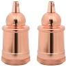 Rose Gold E27 Lamp Holders - 2 pcs for Stylish Lighting