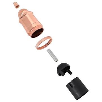 Rose Gold E27 Lamp Holders - 2 pcs for Stylish Lighting