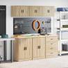  Garage Cabinets 6 pcs Sonoma Oak Engineered Wood Colour sonoma oak Quantity in Package 1 Model with doors 