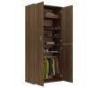 Elegant Brown Oak Shoe Cabinet – 80x39x178 cm | HipoMarket