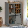  Wine Cabinet HALDEN with Wine Racks and Sliding Door Grey Pine Colour grey Quantity in Package 1 Number of 