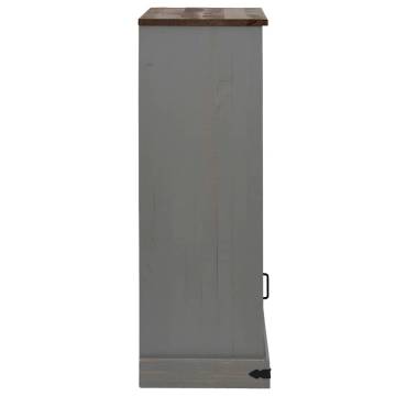 Wine Cabinet HALDEN - Grey Pine with Sliding Door & Racks