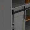 Wine Cabinet HALDEN - Grey Pine with Sliding Door & Racks