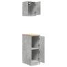 Garage Cabinets 2 pcs Concrete Grey | Durable Storage Solution