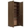 Elegant Brown Oak Shoe Cabinet – 80x39x178 cm | HipoMarket