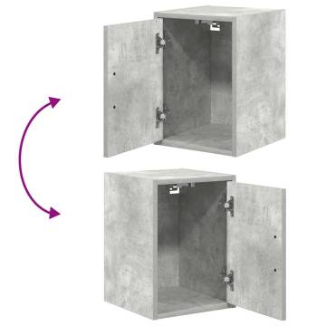 Garage Cabinets 2 pcs Concrete Grey | Durable Storage Solution