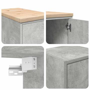 Garage Cabinets 2 pcs Concrete Grey | Durable Storage Solution