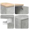 Garage Cabinets 2 pcs Concrete Grey | Durable Storage Solution