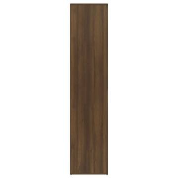 Elegant Brown Oak Shoe Cabinet – 80x39x178 cm | HipoMarket