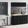  Garage Cabinets 2 pcs Black Engineered Wood Colour black Size 30 x 51 x 85 cm Quantity in Package 1 Model 4 drawers 