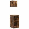 Garage Cabinets (2 pcs) - Smoked Oak Engineered Wood Storage