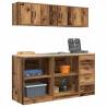 Durable Old Wood Garage Cabinets - 6 pcs | Hipomarket