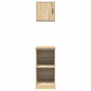 Garage Cabinets 2 pcs Sonoma Oak Engineered Wood | HipoMarket