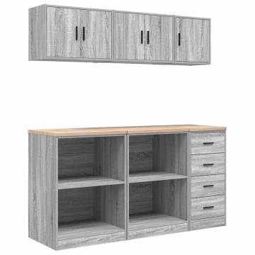 6 Pcs Grey Sonoma Garage Cabinets - Organize Your Space