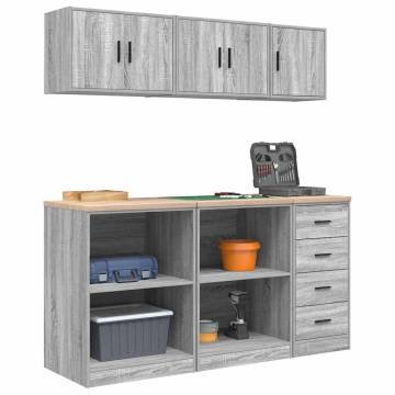 6 Pcs Grey Sonoma Garage Cabinets - Organize Your Space