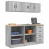 6 Pcs Grey Sonoma Garage Cabinets - Organize Your Space