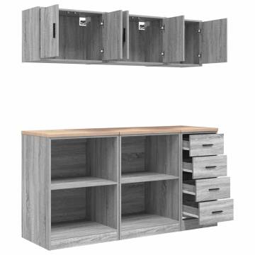 6 Pcs Grey Sonoma Garage Cabinets - Organize Your Space