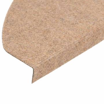 Stair Mats Self-adhesive 30 pcs Beige | Safe & Stylish