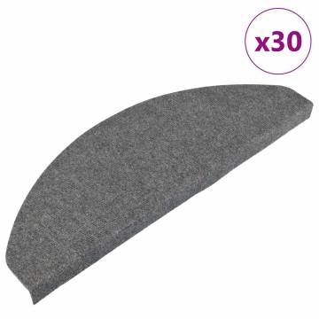 Stair Mats Self-adhesive (30 pcs) - Grey 65x22.5 cm | HipoMarket