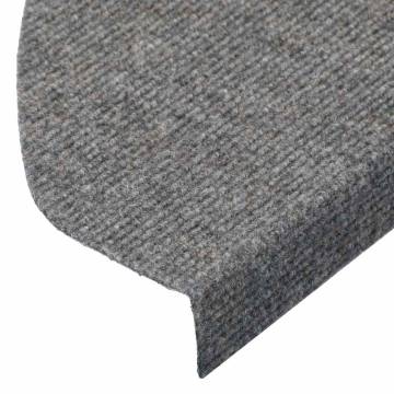 Stair Mats Self-adhesive (30 pcs) - Grey 65x22.5 cm | HipoMarket