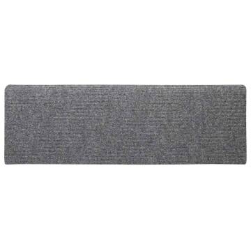 Stair Mats Self-Adhesive - 30 pcs Light Grey | HipoMarket