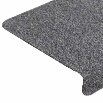 Stair Mats Self-Adhesive - 30 pcs Light Grey | HipoMarket