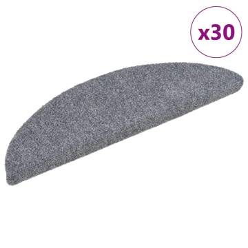 Self-Adhesive Stair Mats - 30 pcs Light Grey | Hipomarket