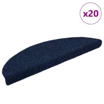 Stair Mats Self-Adhesive 20 pcs Navy - Safe & Stylish | HipoMarket