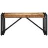 Stylish Coffee Table 80x40 cm - Solid Mango Wood & Iron Frame