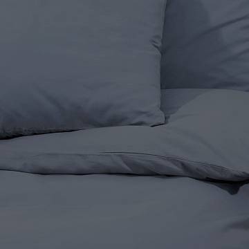 Duvet Cover Set Anthracite 155x220 cm Cotton | Hipomarket