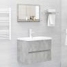 Bathroom Mirror Concrete Grey - Modern Design | HipoMarket UK