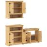 3 Piece Bathroom Furniture Set - Solid Wood Pine | HipoMarket