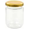 Glass Jam Jars with Gold Lid - 96 pcs 230 ml | HipoMarket UK